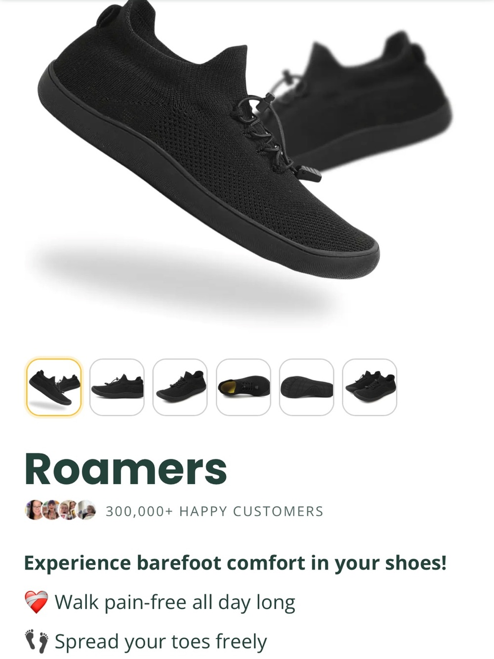 Athletic Slip-On Knit Sneakers - Black